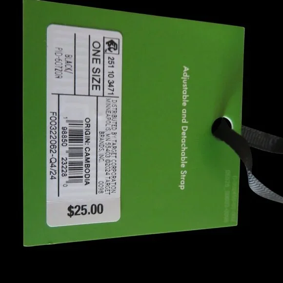 Kate Spade New York x Target Mini Crossbody Bag Flowers White on Black Bag, NWT - Picture 11 of 11